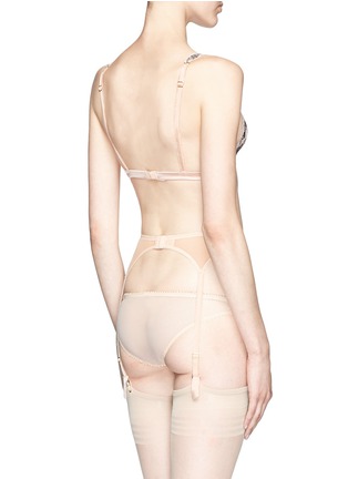 Back View - Click To Enlarge - L'AGENT - 'Dani' peony lace tulle suspenders