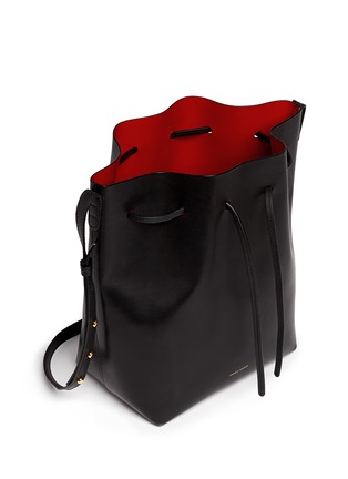 Detail View - Click To Enlarge - MANSUR GAVRIEL - Contrast lining leather bucket bag