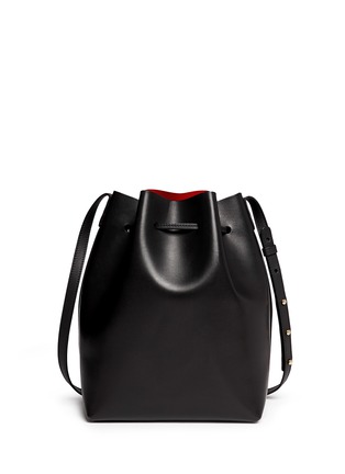 Back View - Click To Enlarge - MANSUR GAVRIEL - Contrast lining leather bucket bag