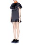 Figure View - Click To Enlarge - FYODOR GOLAN - 'Orchid Fontana' ruffle satin mini dress