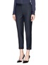 Front View - Click To Enlarge - THEORY - 'Mustadio' fold cuff wool tailored cropped pants