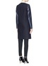 Back View - Click To Enlarge - THEORY - 'Quennel' detachable leather sleeve compact wool coat