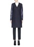 Main View - Click To Enlarge - THEORY - 'Quennel' detachable leather sleeve compact wool coat