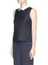 Front View - Click To Enlarge - THEORY - 'Audressa' contrast collar top