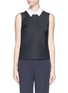 Main View - Click To Enlarge - THEORY - 'Audressa' contrast collar top