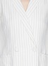 Detail View - Click To Enlarge - WHISTLES - Pinstripe linen-cotton blend blazer
