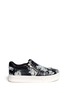 Main View - Click To Enlarge - ASH - 'Jasmin' stud croc effect floral leather slip-ons