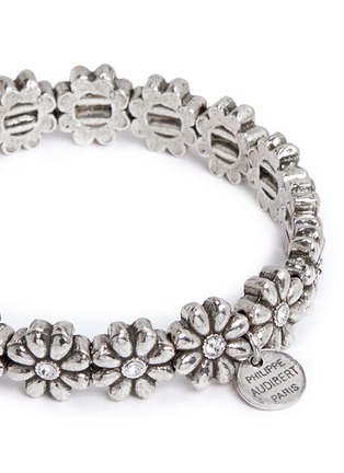 Detail View - Click To Enlarge - PHILIPPE AUDIBERT - 'Carline' crystal flower elastic bracelet