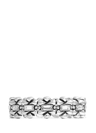 Main View - Click To Enlarge - PHILIPPE AUDIBERT - 'Romane' crystal flower elastic bracelet