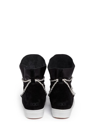 Back View - Click To Enlarge - INUIKII - 'Nilka' chain leather sneaker boots