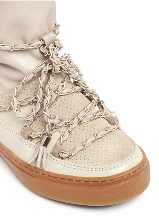Detail View - Click To Enlarge - INUIKII - 'Nilak' chain leather sneaker boots