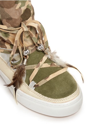 Detail View - Click To Enlarge - INUIKII - 'Saomik' camouflage print suede sneaker boots