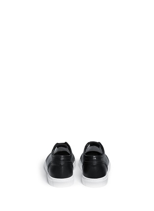 Back View - Click To Enlarge - ARMANI COLLEZIONI - Leather low top sneakers