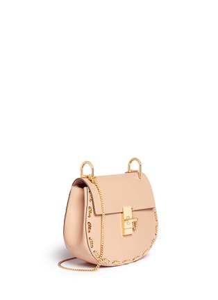 Figure View - Click To Enlarge - CHLOÉ - 'Drew' small chain border leather shoulder bag