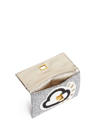 Detail View - Click To Enlarge - ANYA HINDMARCH - 'Sunny Valorie' glitter clutch