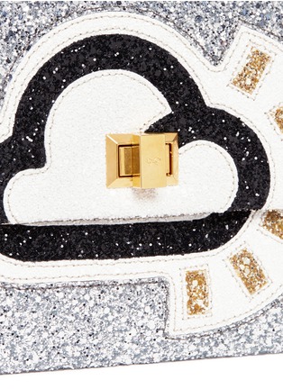 Detail View - Click To Enlarge - ANYA HINDMARCH - 'Sunny Valorie' glitter clutch