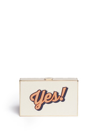 Main View - Click To Enlarge - ANYA HINDMARCH - 'Imperial Yes/No' leather box clutch