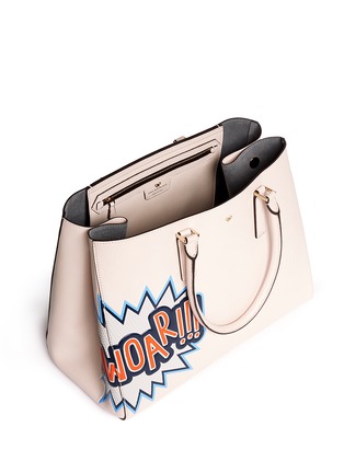 Detail View - Click To Enlarge - ANYA HINDMARCH - 'Ebury Large Featherweight Phwoar!!' leather tote
