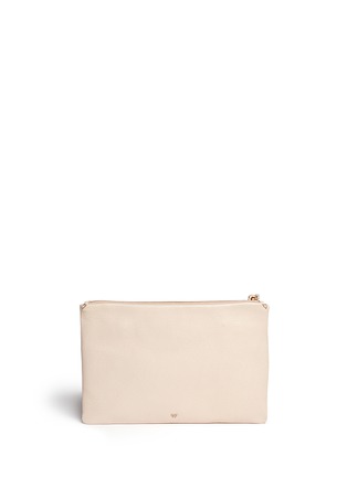 Figure View - Click To Enlarge - ANYA HINDMARCH - 'Georgiana Bags Have Feelings Too!' capra leather clutch