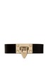 Main View - Click To Enlarge - VALENTINO GARAVANI - 'Rockstud' hinge lock leather bracelet