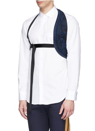 Front View - Click To Enlarge - DRIES VAN NOTEN - Embroidered cotton harness