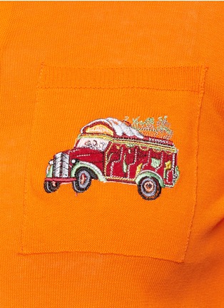 Detail View - Click To Enlarge - STELLA JEAN - 'Varana' travel van embroidery pocket cardigan