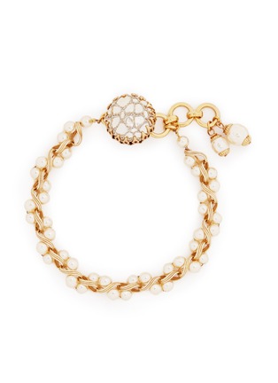 Main View - Click To Enlarge - MIRIAM HASKELL - Tassel Baroque pearl twist bracelet