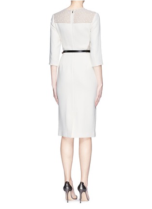 Back View - Click To Enlarge - JASON WU - Lace shoulder and waist sheath dress