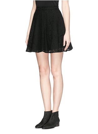 Front View - Click To Enlarge - MSGM - Lace skater skirt