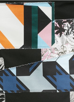 Detail View - Click To Enlarge - MSGM - Patchwork front piqué skirt