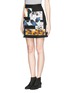 Front View - Click To Enlarge - MSGM - Patchwork front piqué skirt