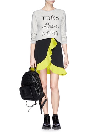 Figure View - Click To Enlarge - MSGM - Ruffle trim crepe skirt