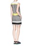 Figure View - Click To Enlarge - MSGM - Piqué panel tweed shift dress