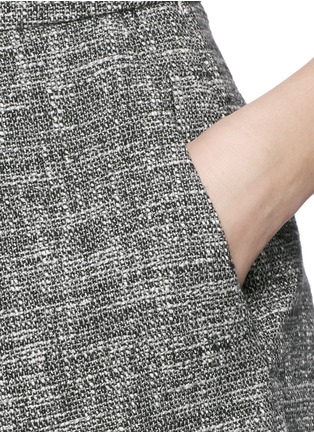 Detail View - Click To Enlarge - MSGM - Piqué stripe tweed shorts