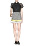 Figure View - Click To Enlarge - MSGM - Piqué stripe tweed shorts