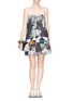 Detail View - Click To Enlarge - MSGM - Mix print piqué bustier dress