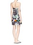 Back View - Click To Enlarge - MSGM - Mix print piqué bustier dress