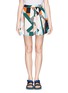Main View - Click To Enlarge - MSGM - Geometric colourblock inverted pleat flare skirt
