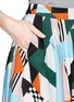 Detail View - Click To Enlarge - MSGM - Geometric colourblock pleat maxi skirt