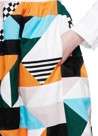 Detail View - Click To Enlarge - MSGM - Geometric colourblock panel shirt dress