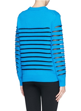 Back View - Click To Enlarge - ALEXANDER WANG - Sheer mesh stripe sweater