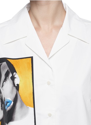 Detail View - Click To Enlarge - ACNE STUDIOS - 'Albion' portrait panel poplin shirt