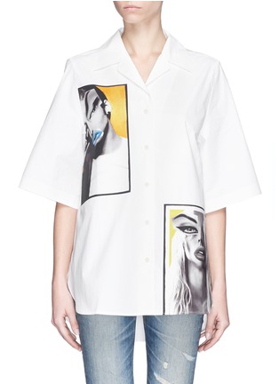 Main View - Click To Enlarge - ACNE STUDIOS - 'Albion' portrait panel poplin shirt