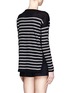 Back View - Click To Enlarge - VINCE - Stripe linen knit top