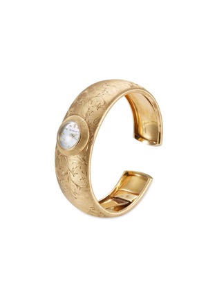 Figure View - Click To Enlarge - BUCCELLATI - 'Penelope Lisbeth' engraved 18k yellow gold cuff watch