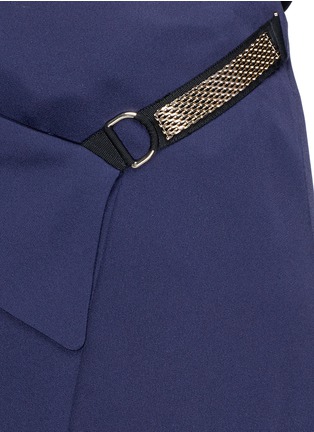 Detail View - Click To Enlarge - LANVIN - Chain strap satin wrap skirt