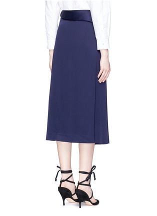 Back View - Click To Enlarge - LANVIN - Chain strap satin wrap skirt