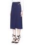 Front View - Click To Enlarge - LANVIN - Chain strap satin wrap skirt