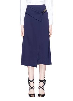 Main View - Click To Enlarge - LANVIN - Chain strap satin wrap skirt