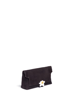 Detail View - Click To Enlarge - ANYA HINDMARCH - 'Egg Bathurst' suede clutch